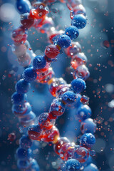 DNA molecule illustration, 3d illustration, creative
