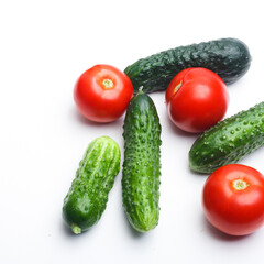 tomatoes and cucumbers