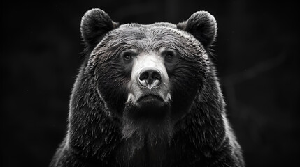 brown bear portrait ,generative ai
