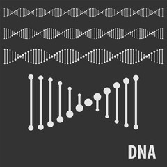 DNA Helix seamless pattern, human genetic symbol