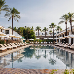 Luxurious Resort Poolside Relaxation