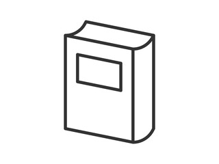 Vector illustration of a library theme icon with book