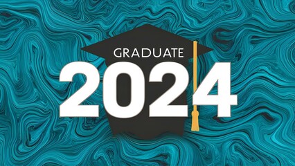 Graduate of 2024: Abstract Graduation Celebration Background