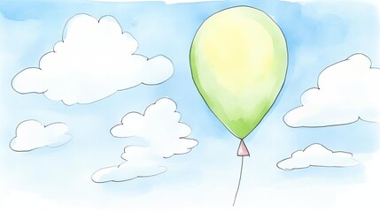 single balloon, clear sky