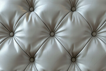 white buttoned upholstery giving a luxurious texture