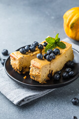 Pumpkin and cottage cheese casserole.