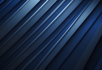 Obraz premium Abstract dark blue gradient background with diagonal geometric shape and line