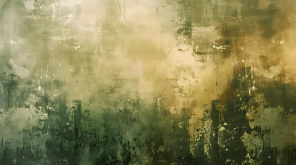 vintage texture, distressed old textured painted design with dark olive green, peru and pastel...
