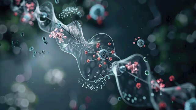 An animation of the dengue virus lifecycle, focusing on transmission and infection processe