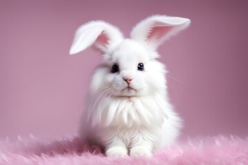 Sitting cute bunny