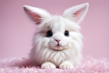 Obraz premium Sitting cute bunny