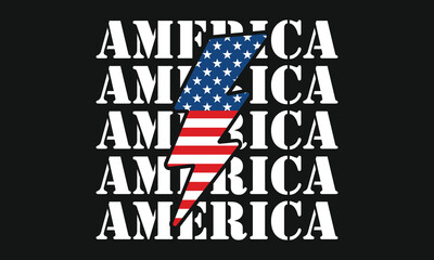 Patriotic 4th of July Vector T-shirt Design