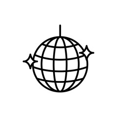 Disco lamp outline icons, minimalist vector illustration ,simple transparent graphic element .Isolated on white background