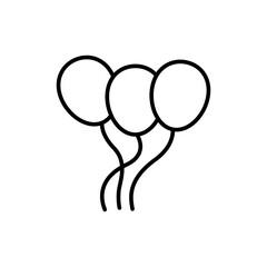 Balloon outline icons, minimalist vector illustration ,simple transparent graphic element .Isolated on white background