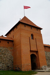 Trakai, Lithuania - Medieval castle, entrance gate and external walls
