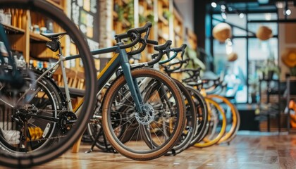 Diverse selection of brand new bicycles at cycle sport store for a wide range of choices