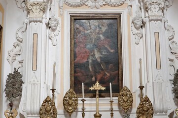 Maiori - Dipinto settecentesco San Michele Arcangelo nella Chiesa di San Domenico