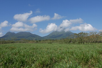Vulkan El Arenal in Wolken bei La Fortuna in Costa Rica