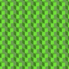 3D green abstract seamless pattern