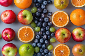 Fruit Pattern on Simple Background