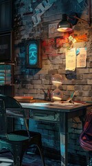 Hourglass on the desk