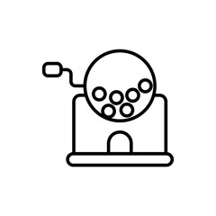 Raffle outline icons, minimalist vector illustration ,simple transparent graphic element .Isolated on white background