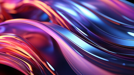 Vibrant Abstract Waves Background in Blue and Pink Hues