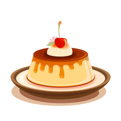 Desserts, snacks, puddings, cakes, illustrations