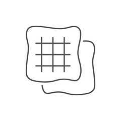 Two toasts line outline icon