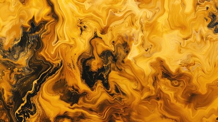 Elegant and luxurious abstract marble background with a combination of yellow ,black and gold colors, Abstract mixing of colored liquid paints, Gradient mix oil paint, Texture paint, oil paint