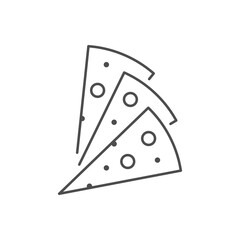 Cheese slice line outline icon