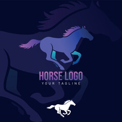 Horse logo icon template vector illustration