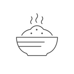 Porridge bowl line outline icon
