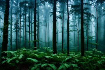 Fototapeta premium a rainy forest