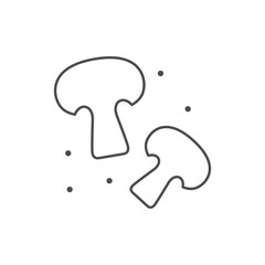 Eatable mushrooms line outline icon