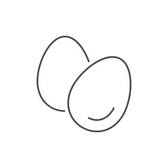 Chicken eggs line outline icon