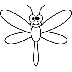 dragonfly isolated on white
