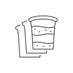 Bacon slices line outline icon
