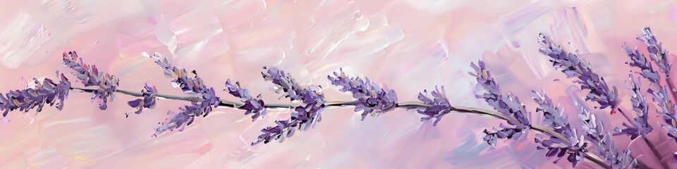 lavender on pink background.