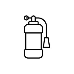 Fire extinguisher outline icons, minimalist vector illustration ,simple transparent graphic element .Isolated on white background