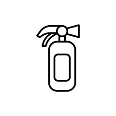 Fire extinguisher outline icons, minimalist vector illustration ,simple transparent graphic element .Isolated on white background