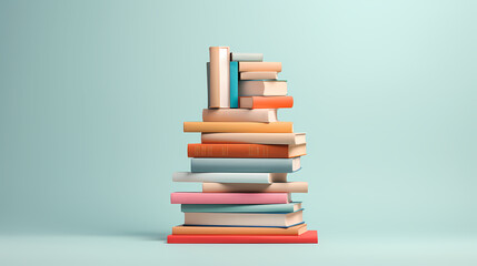 3D rendering of simple book, minimalist style