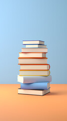 3D rendering of simple book, minimalist style