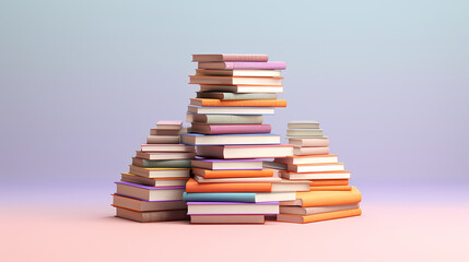 3D rendering of simple book, minimalist style