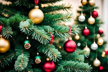 Obraz premium beautiful Christmas tree