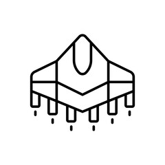 Spaceship outline icons, minimalist vector illustration ,simple transparent graphic element .Isolated on white background