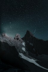 moon over the mountains