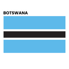 Obraz premium botswana country flag vector file