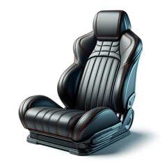 Naklejka premium car seat isolate on whiteseat isolated on white,leather armchair,leather arm isolated on white background, black leather arm chair isolated on white 