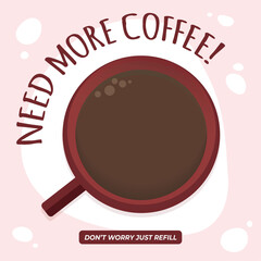 Graphic design vector illustrative post about Coffee Day.